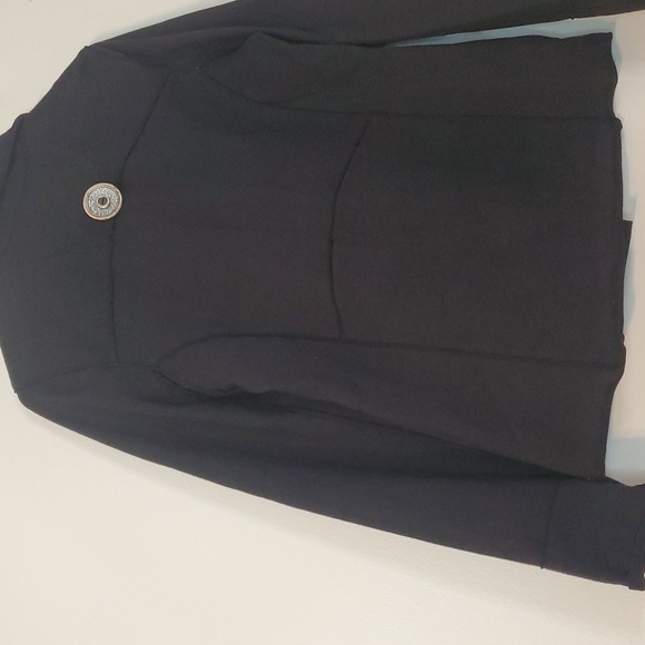 Neon Buddha Black 6 Button Sweater Blazer Size XS Lagenlook Art To Wear Cotton - Picture 9 of 11